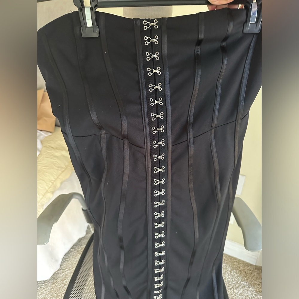 Black Strapless Corset Dress